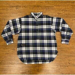 The Vermont Flannel Co. Plaid 1/4 Button Up‎ Pullover Flannel Shirt Men's Sz XS
